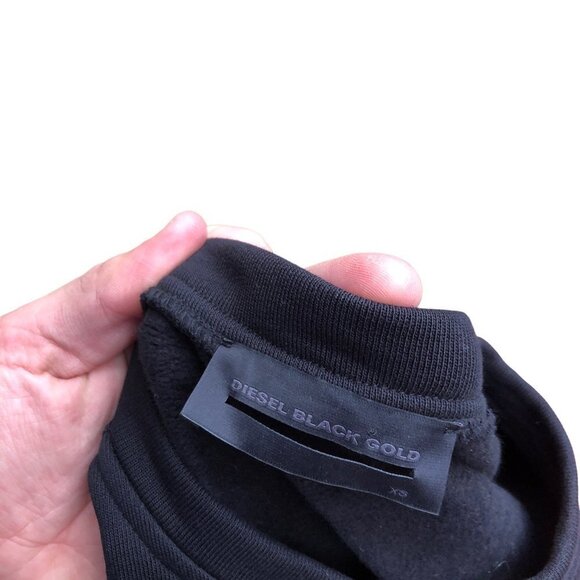 Rare Diesel Black Gold Label Studded Sweater XS Black - Picture 9 of 13
